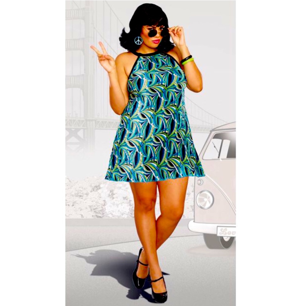 Dreamgirl ‘The Beat Goes On’ 60’S Costume Women Color Multi Size 2X
